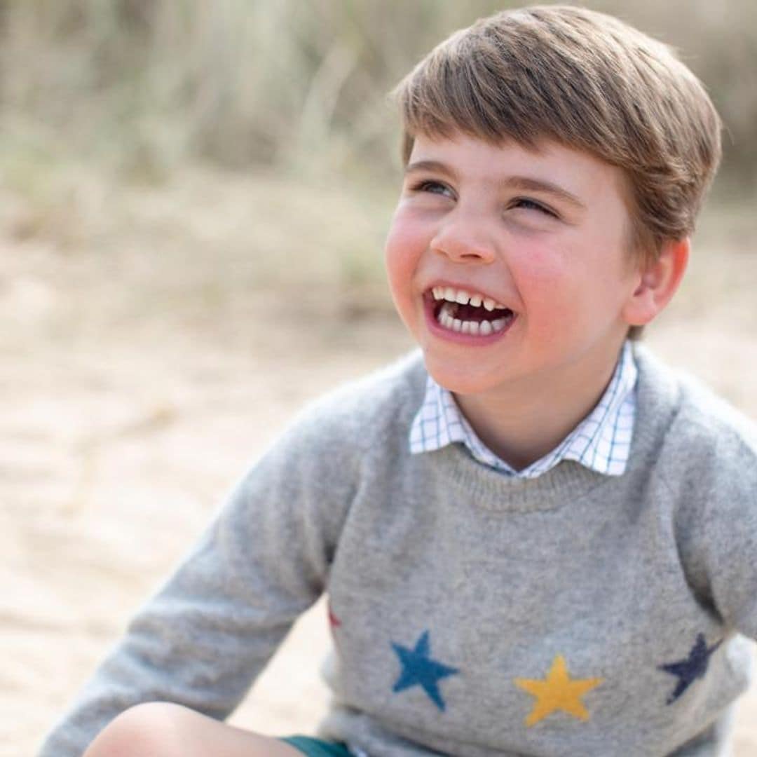 Barefoot at the beach! Prince Louis stars in new adorable photos for his 4th birthday