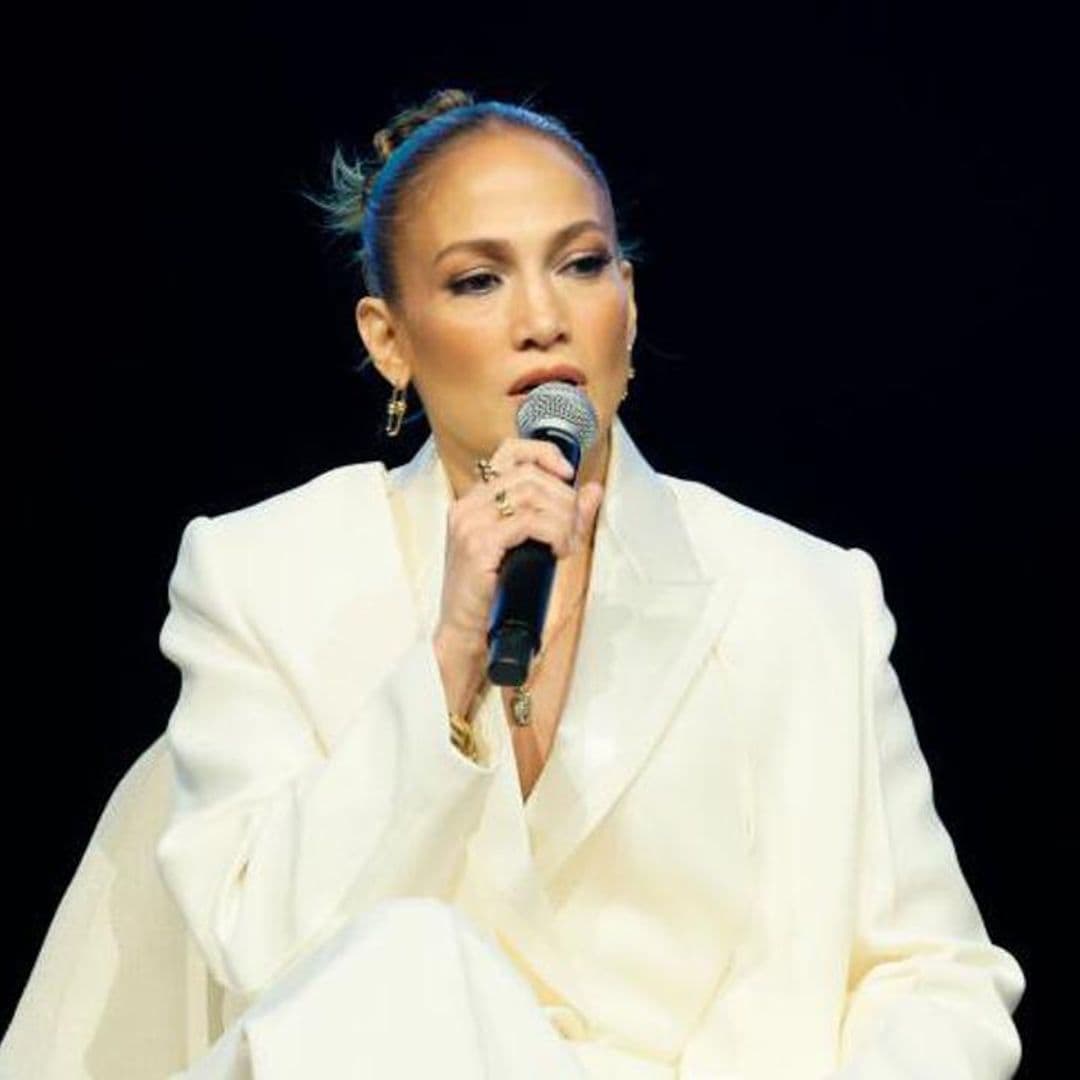 Jennifer Lopez stuns in white suit as she discusses the importance of Latina entrepreneurs