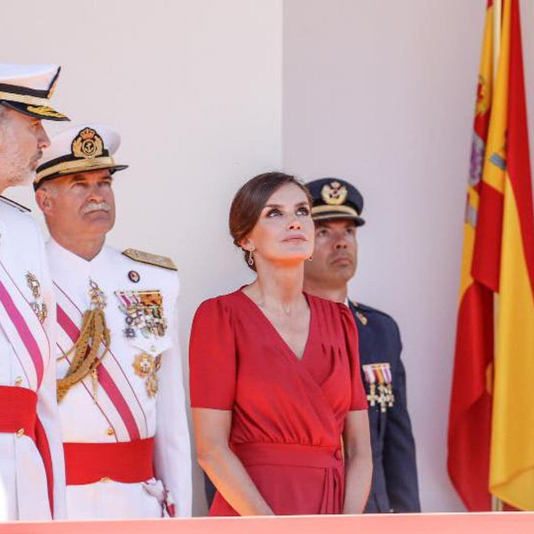 Queen Letizia rings in June at special parade with a red hot look that we need now!