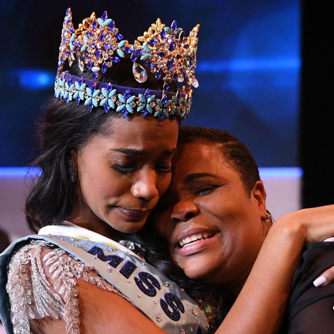 The moving moment newly crowned Miss World Toni-Ann Singh has tearful celebration with mom on stage