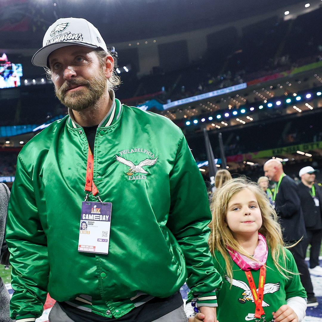 Bradley Cooper celebrates with daughter Lea at the Super Bowl: 'I’m so blessed to be here and I love this team'