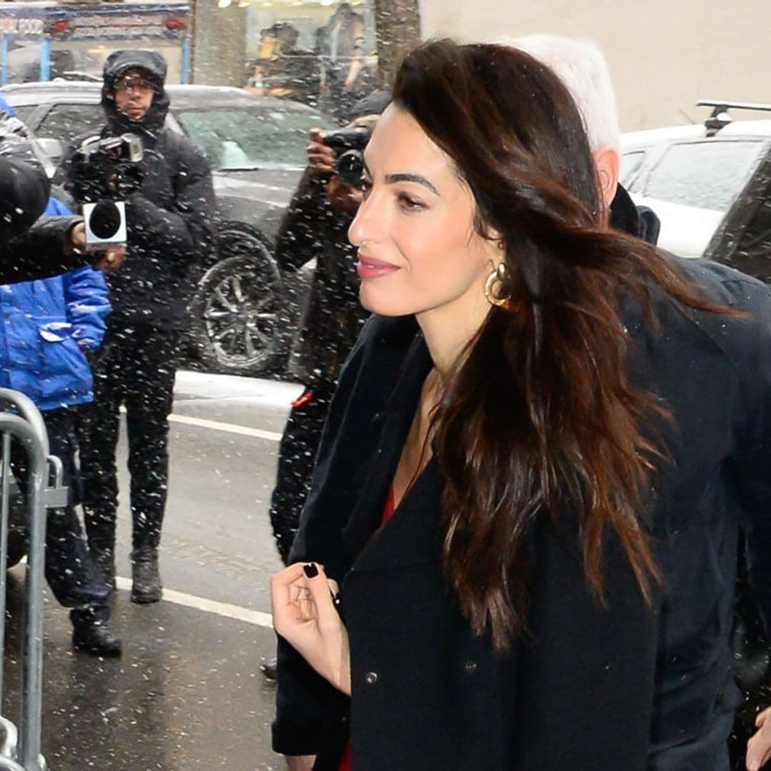 WATCH: Amal Clooney and more stars arrive for Meghan Markle's baby shower in NYC