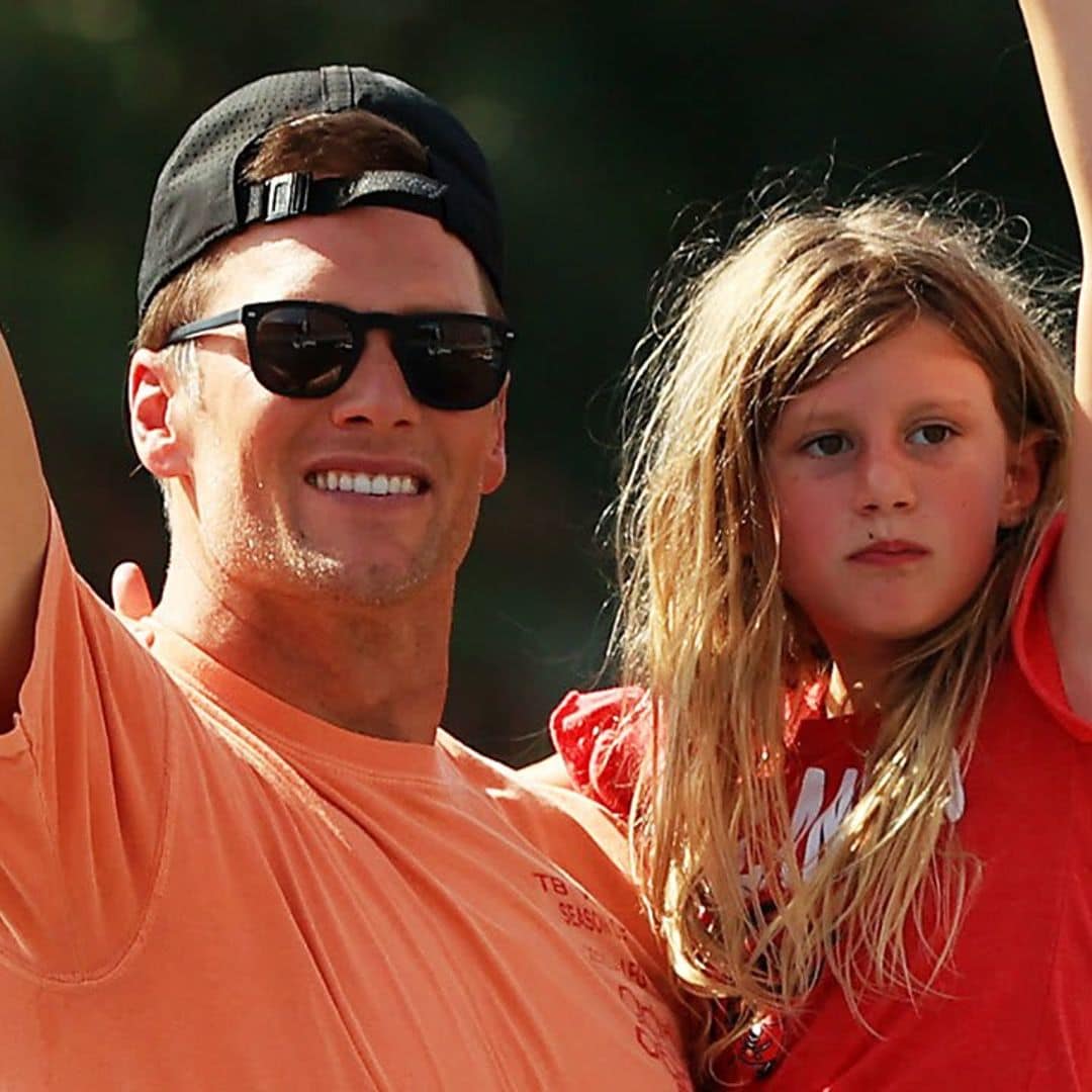 You have to see Tom Brady’s daughter’s reaction to him throwing the Super Bowl trophy: ‘Dad, no!’