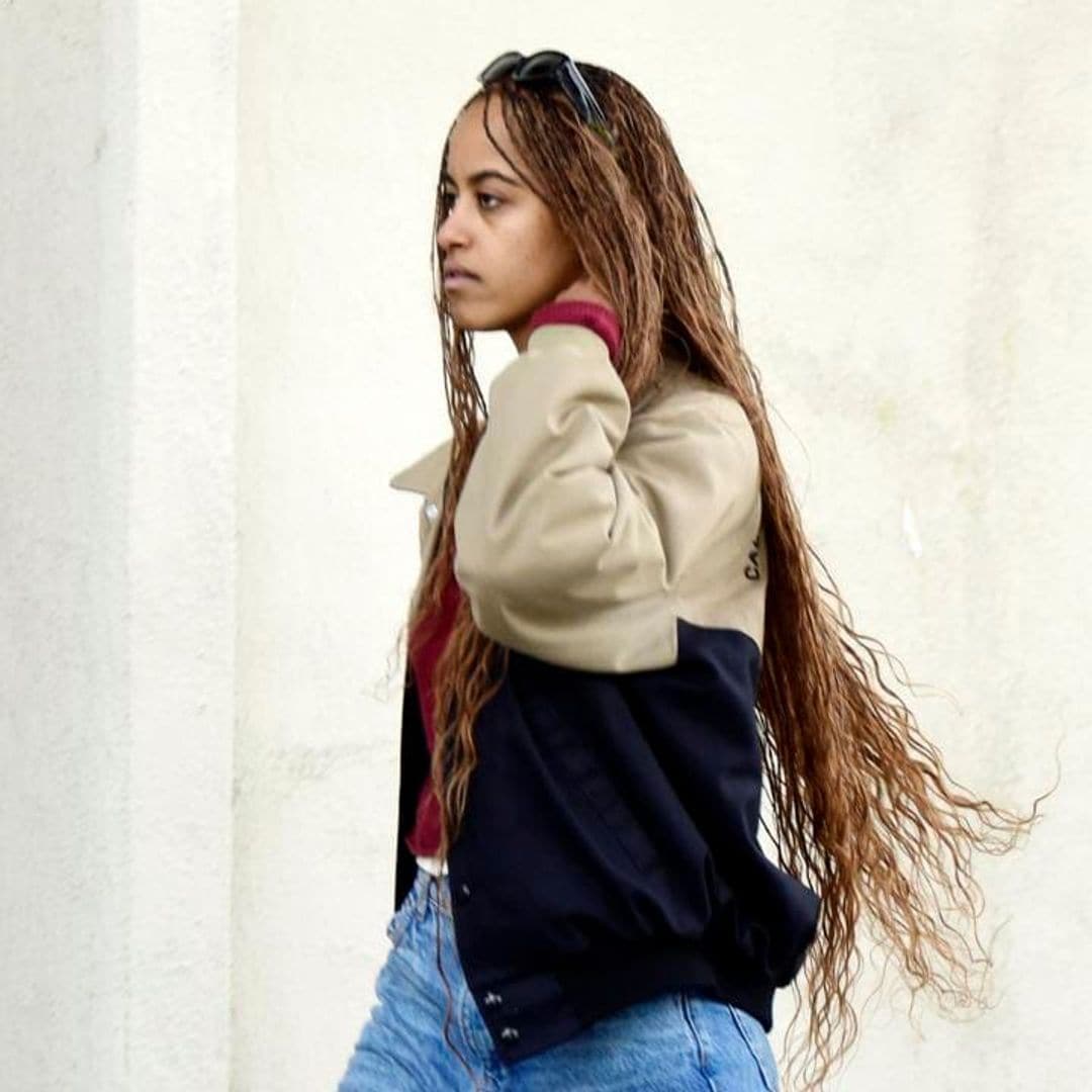 Malia Obama shows off waist long hair while out for lunch in LA