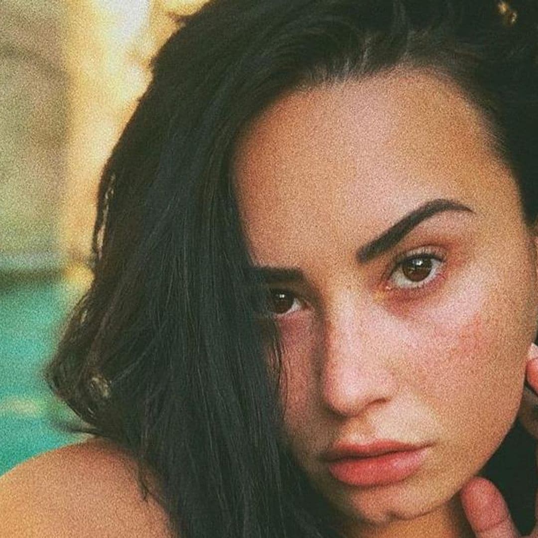 Demi Lovato goes makeup-free in sultry swimsuit photos – and her boyfriend approves