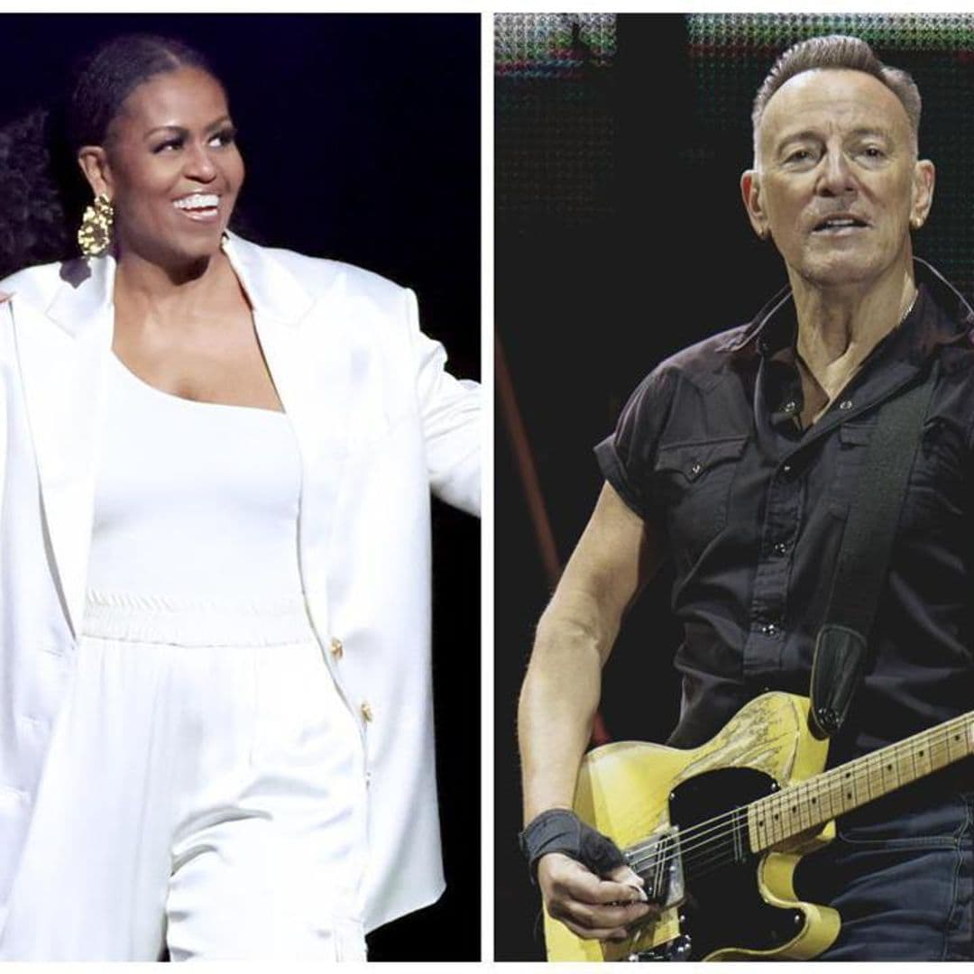 Watch Michelle Obama sing with Bruce Springsteen as Barack Obama cheers them on