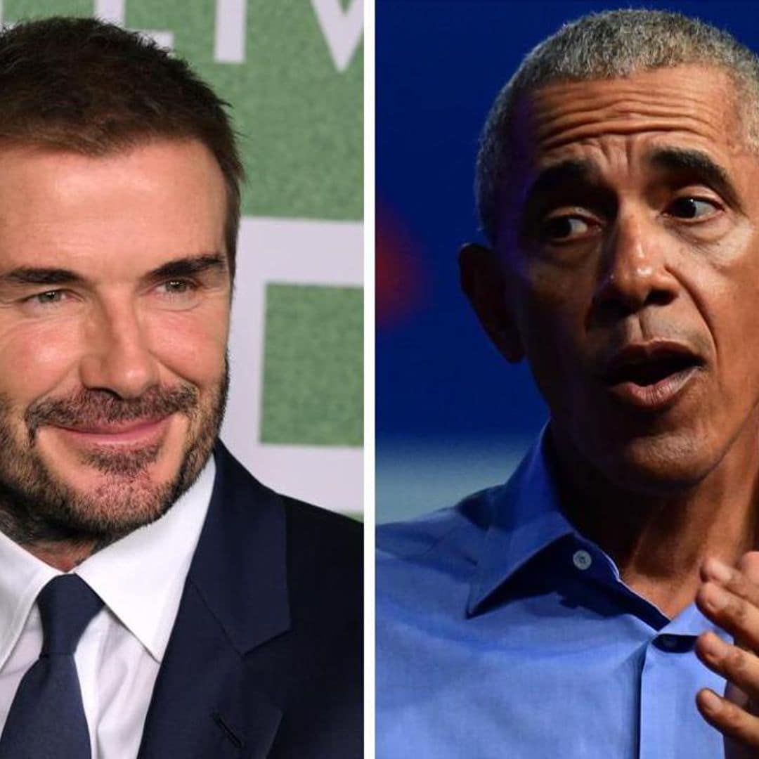 David and Victoria Beckham spend time with Barack Obama