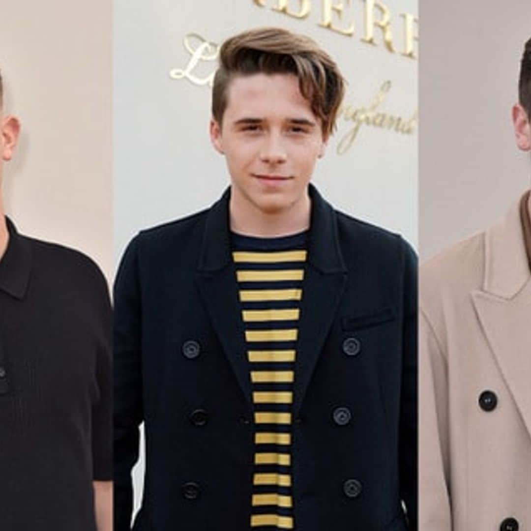 Brooklyn Beckham, Gabriel Day-Lewis and Rafferty Law are fathers' look-alikes at Burberry show