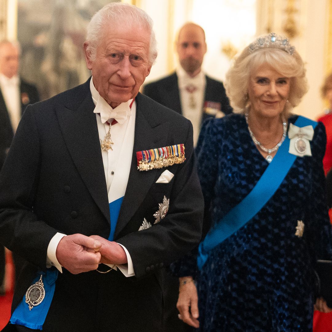 Queen Camilla attends reception at Buckingham Palace day after news her dog passed away