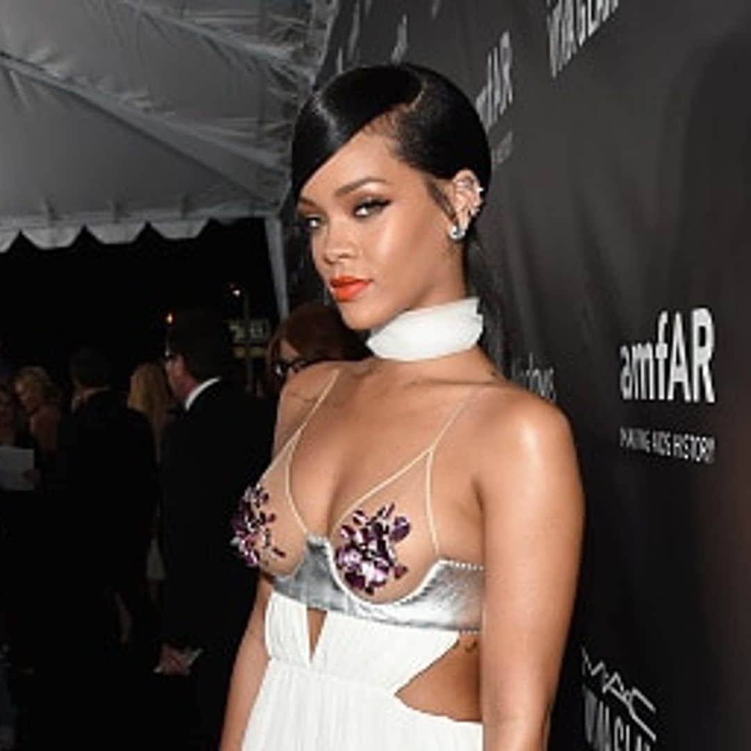 Rihanna and Miley Cyrus show off risqué style at amfAR gala