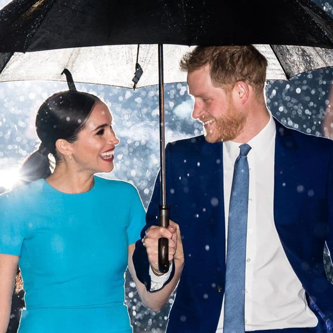 Meghan Markle and Prince Harry color coordinate for one of their final royal engagements