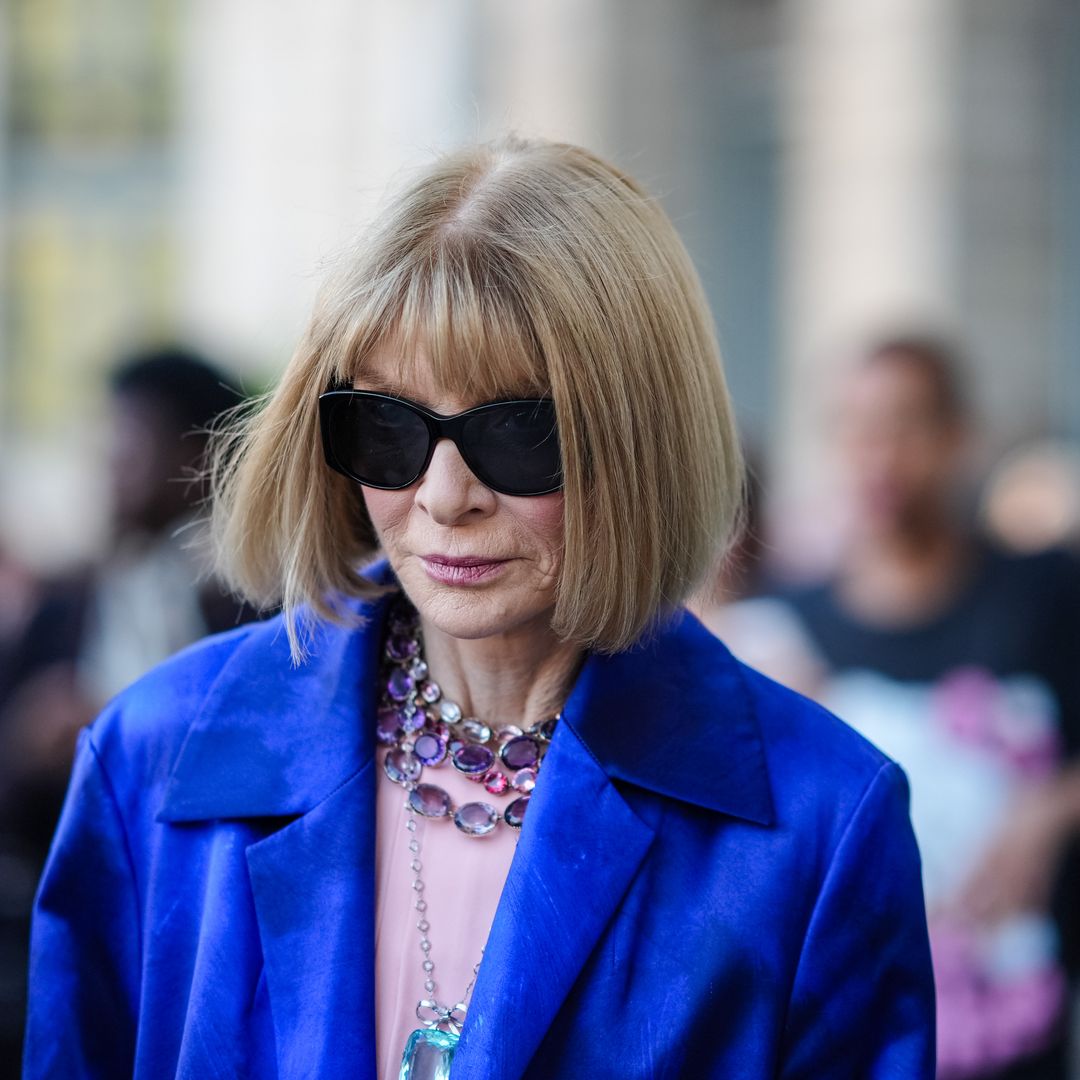 Anna Wintour's reaction upon spotting Pedro Almodóvar sitting front row at Paris Fashion Week