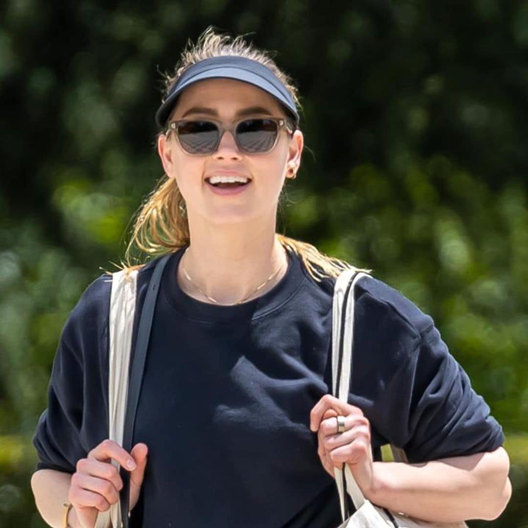 Amber Heard goes on a shopping spree to a book fair in Madrid