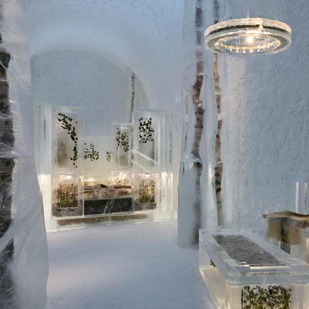 Royal couple and their kids stayed at an ice hotel