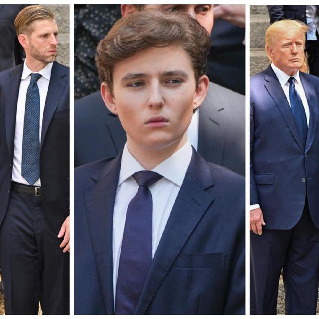 Barron Trump joins his family at Ivana Trump’s funeral in New York