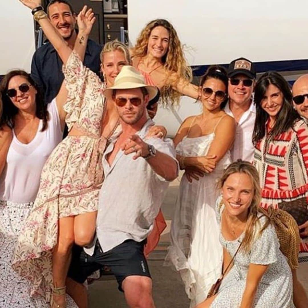 Elsa Pataky parties in Ibiza with Chris Hemsworth and Matt Damon ahead of birthday