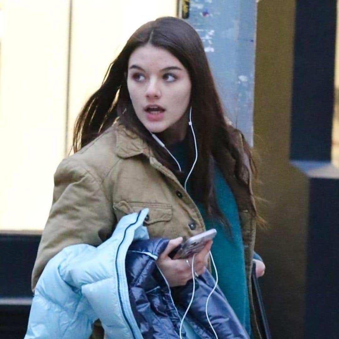 Suri Cruise wears pastels while out in New York City