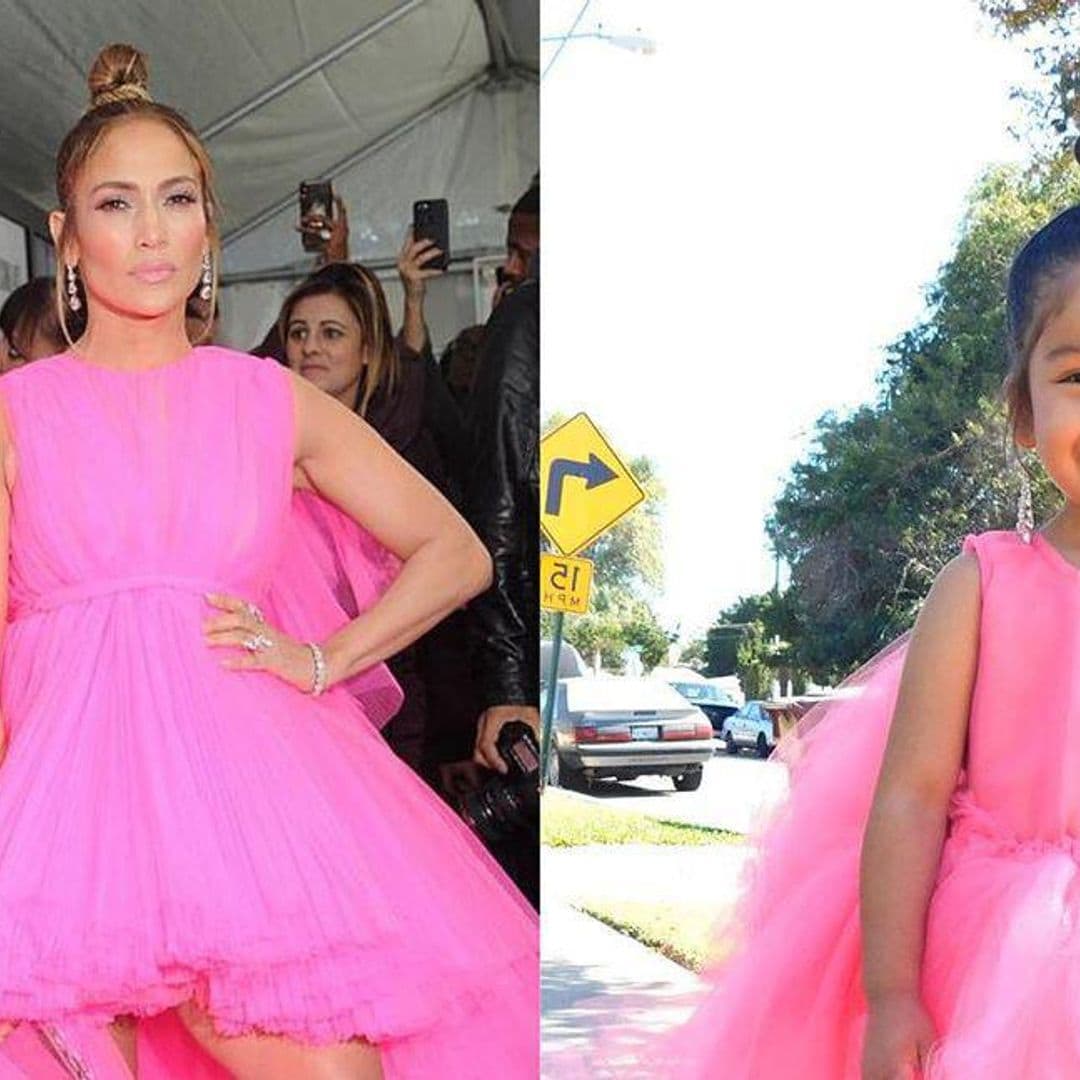 Little girl recreates Jennifer Lopez's red carpet look for Halloween