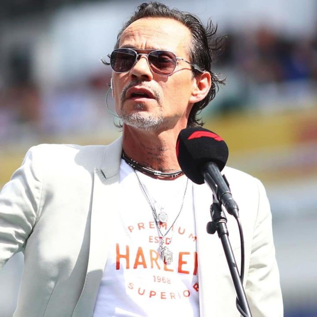 Marc Anthony enjoys Miami F1 and performs the national anthem