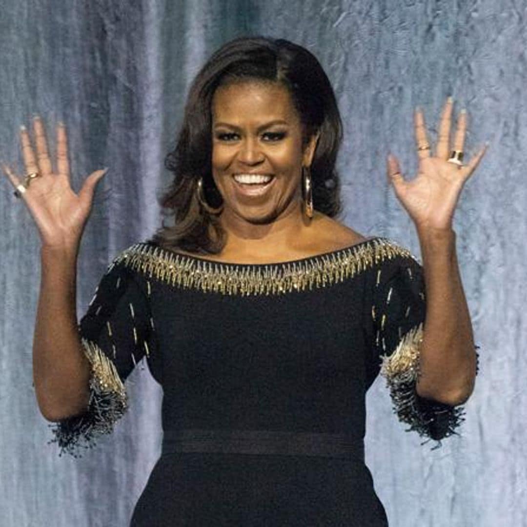 Michelle Obama stuns in bejeweled gown at Lin-Manuel's The American Portrait reveal