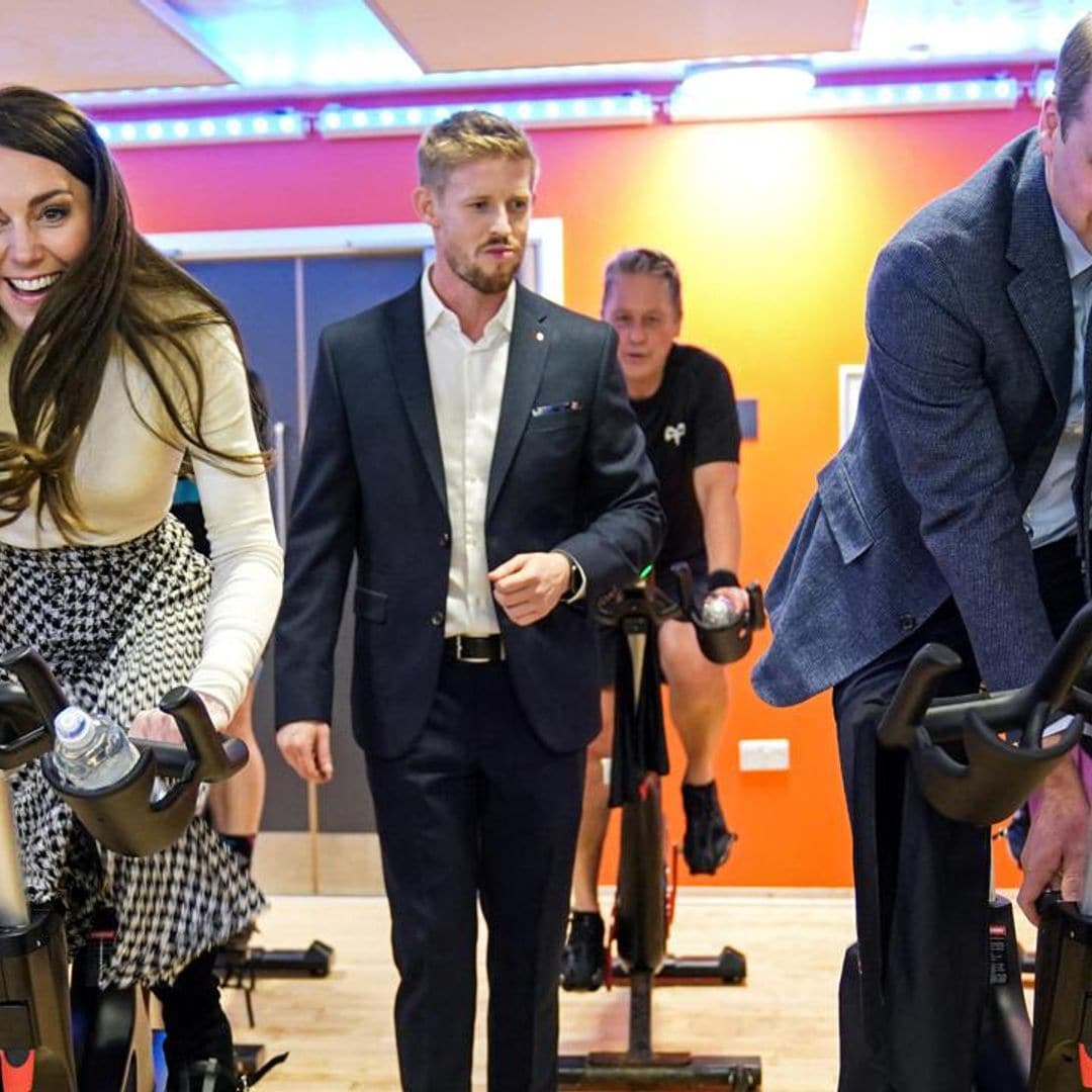 The Princess of Wales goes spinning in a skirt and heels!