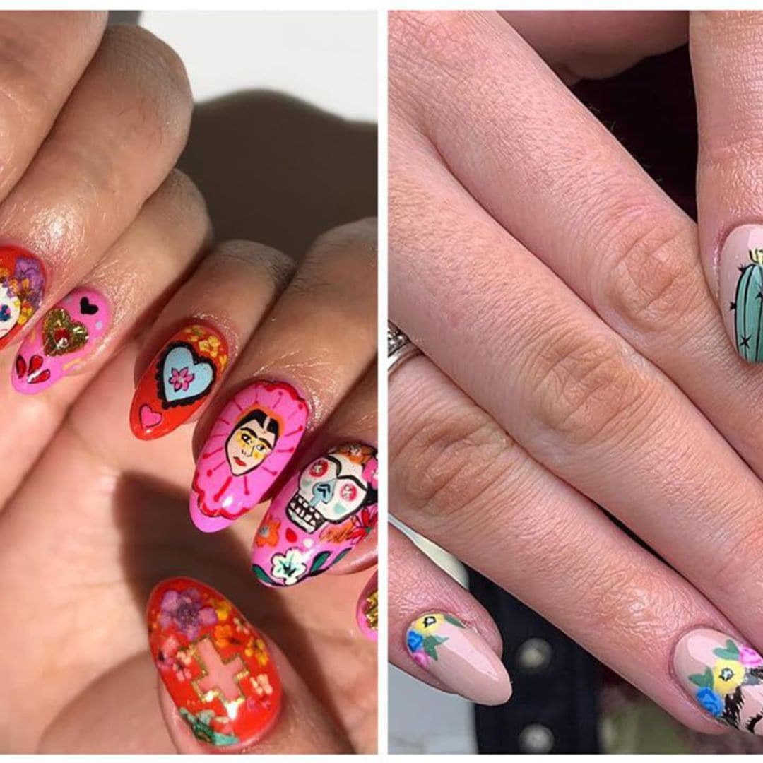 Take your nails to the next level with these Frida Kahlo-inspired nails