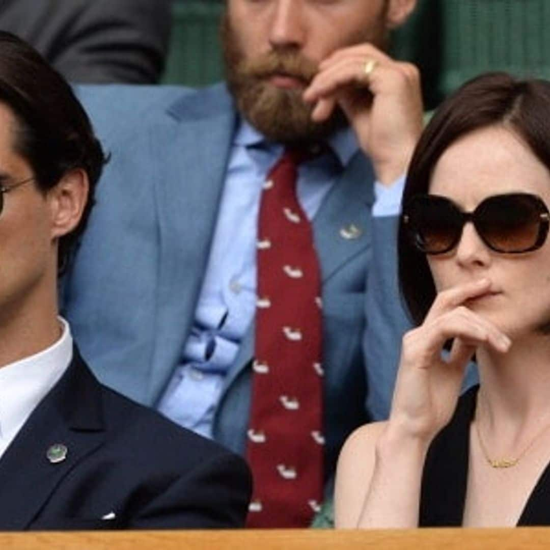 Michelle Dockery says goodbye to fiancé John Dineen at funeral service in Ireland