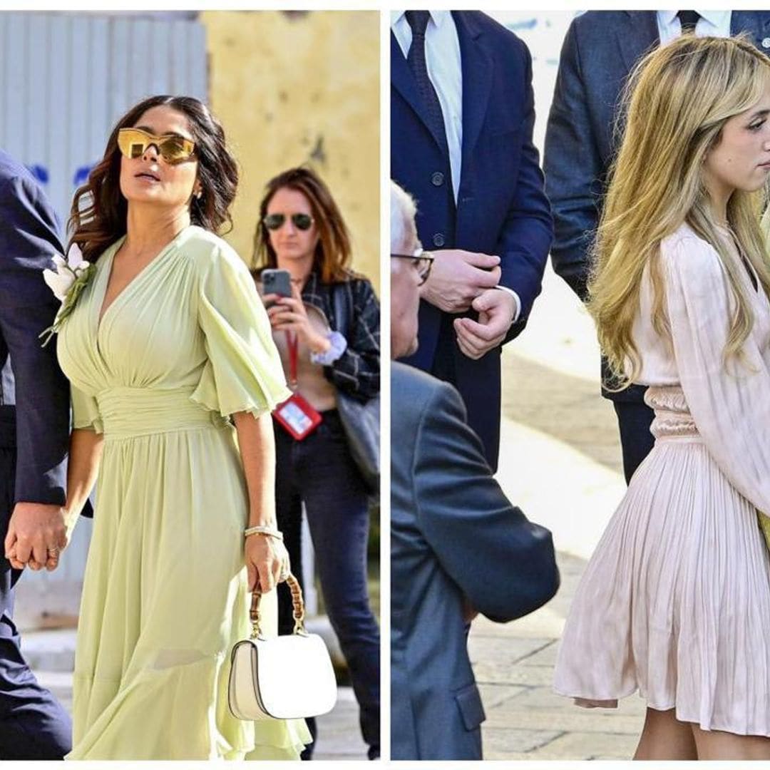 Salma Hayek & her daughter Valentina Paloma look stunning at Italian wedding