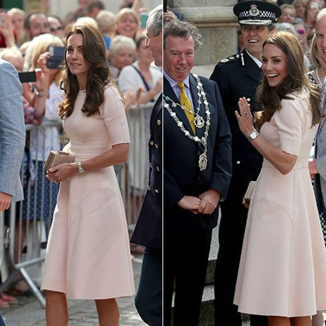 Kate Middleton wears Lela Rose for first day of Cornwall and Isles of Scilly visit