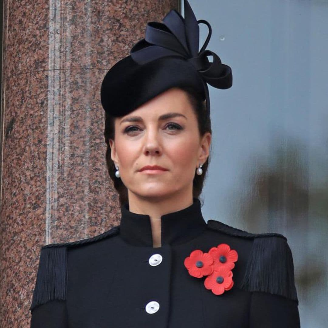 Kate Middleton dons custom Alexander McQueen during surprise appearance at Remembrance Day