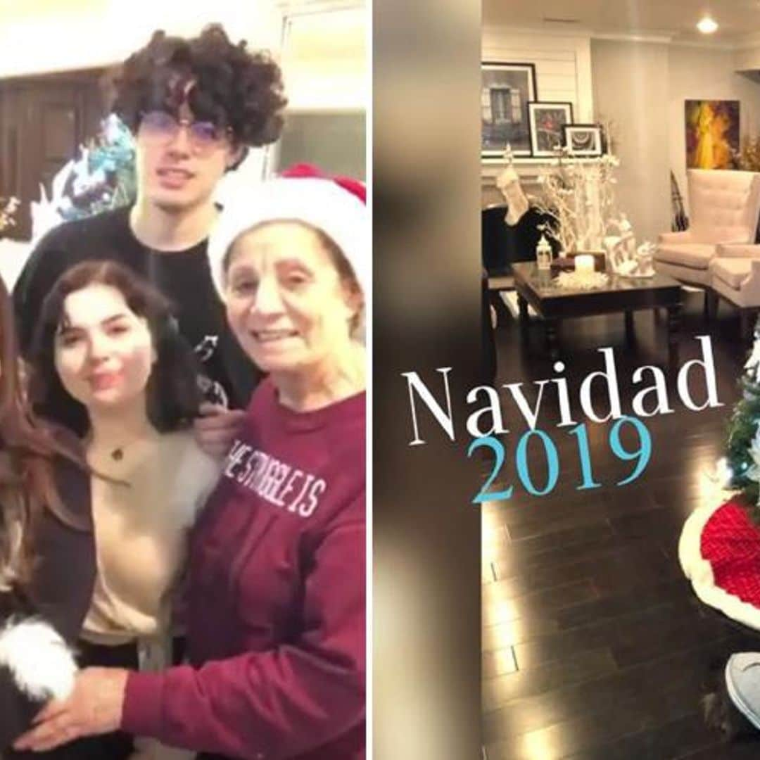 Marc Anthony’s son Cristian kisses girlfriend as she joins in with family Christmas tradition