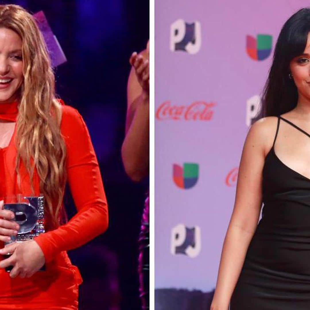 Shakira's children Milan and Sasha meet Camila Cabello at Premios Juventud