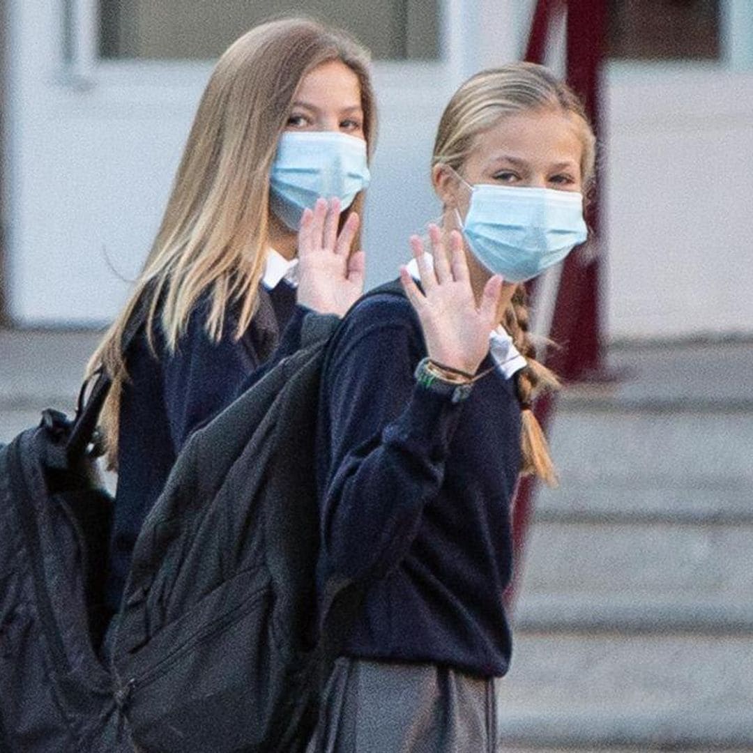 Spanish Princesses are both back in school after starting on different days