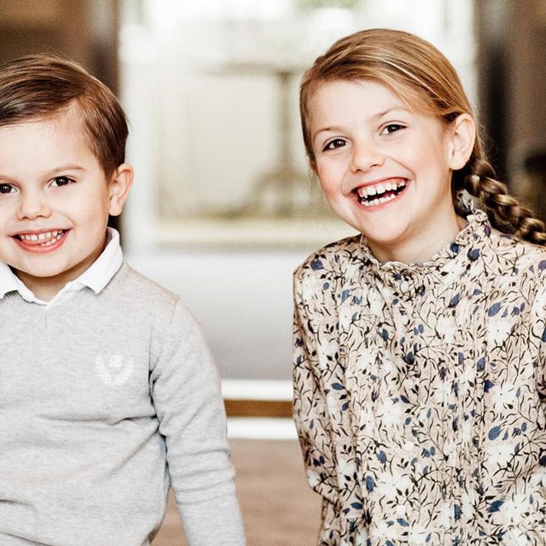 Princess Estelle and Prince Oscar are cute as can ‘bee’ visiting palace beehive