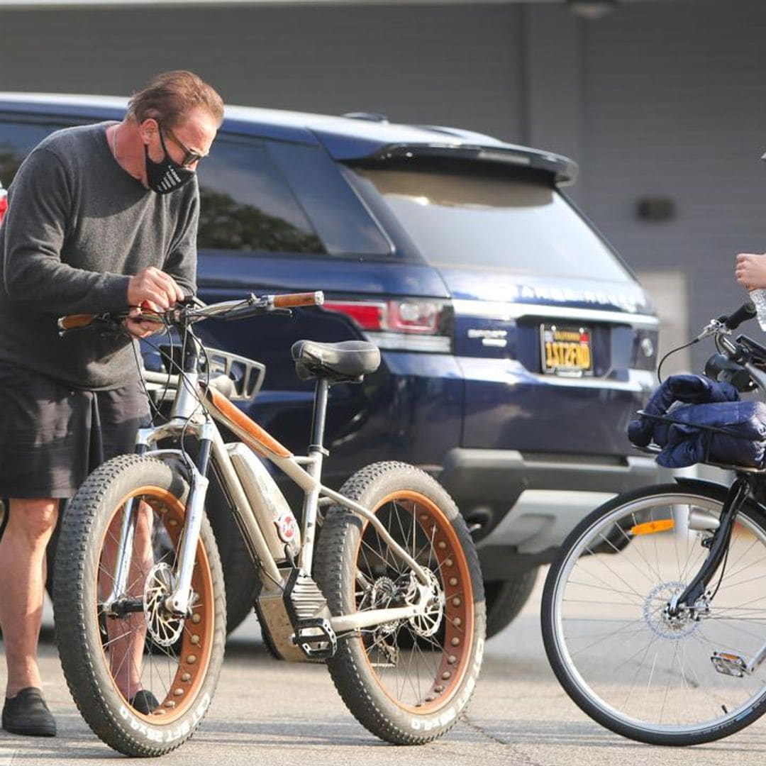 Arnold Schwarzenegger enjoys bike ride with daughter Christina in Los Angeles