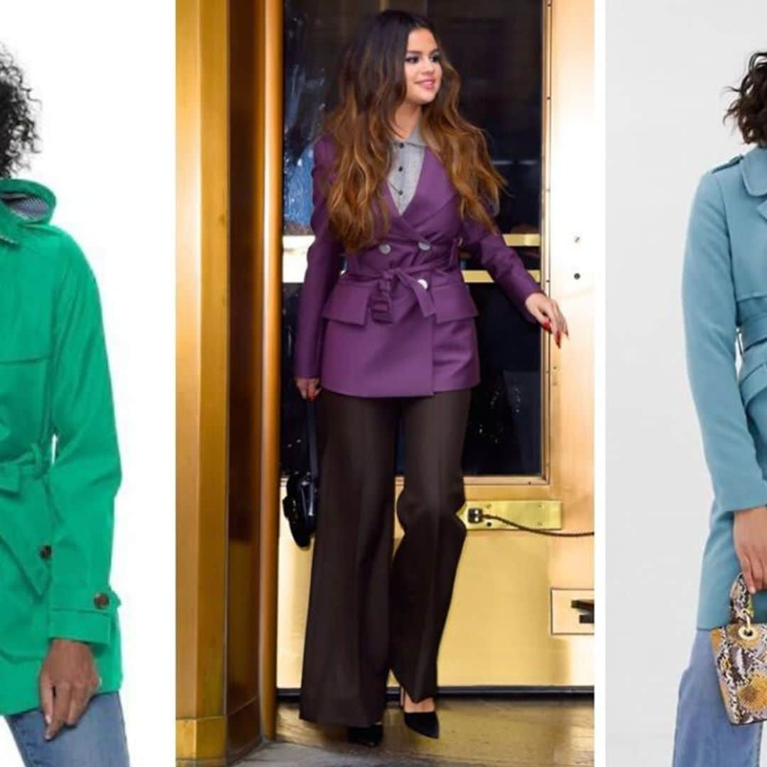 Selena Gomez’s colorful trench coat - get the look for less