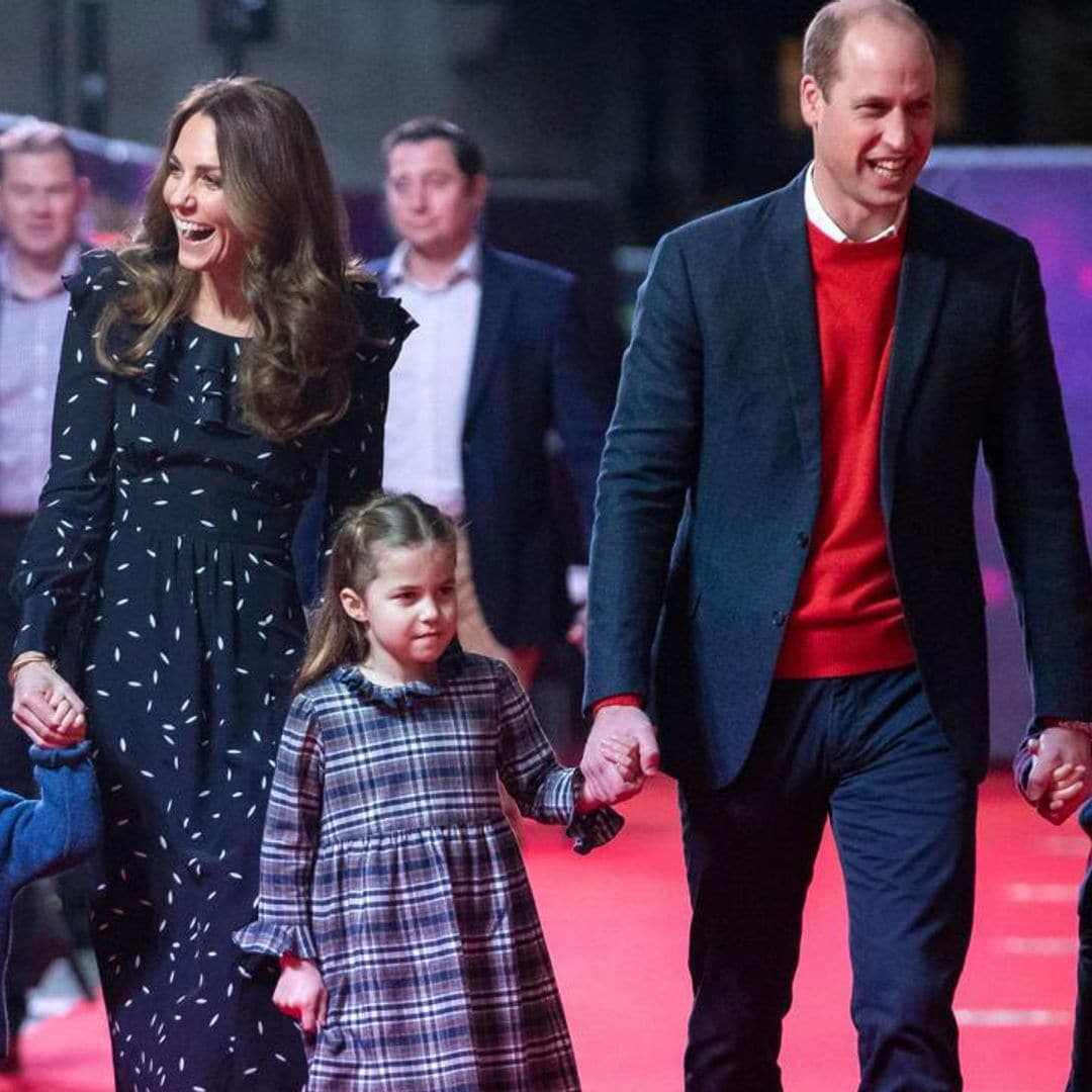 The Prince and Princess of Wales enjoy family outing to Christmas fair following visit to US