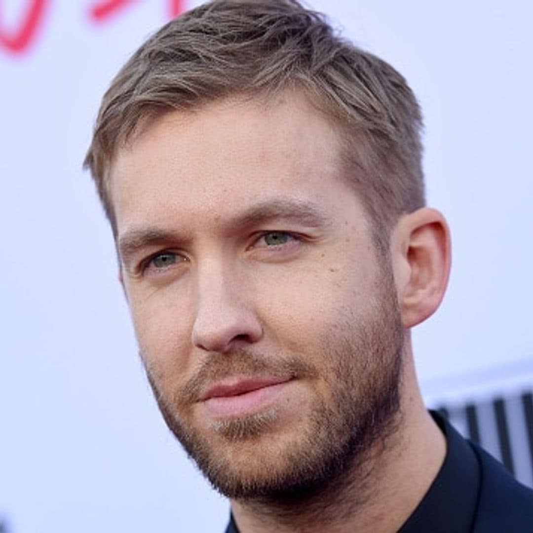 Calvin Harris goes shirtless during a workout session