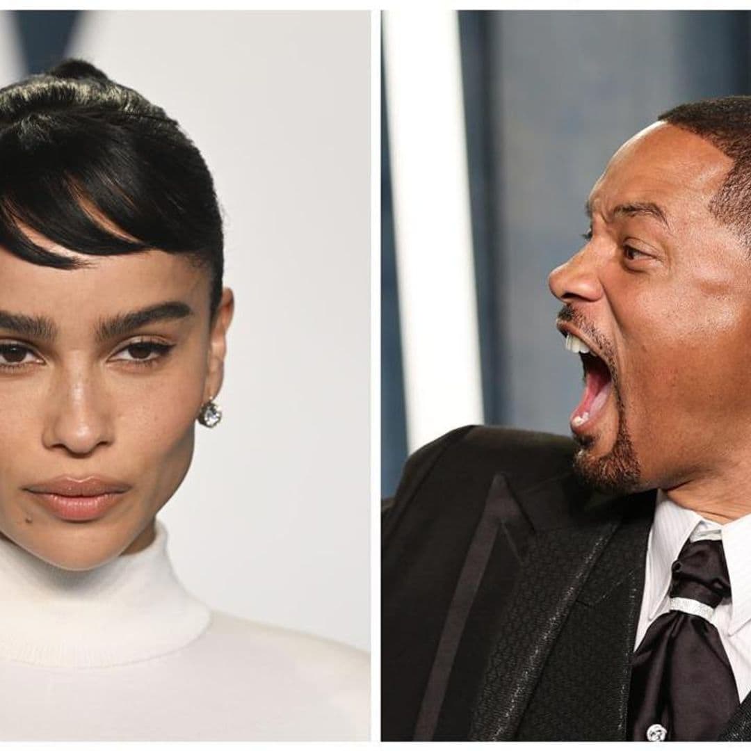 Zoë Kravitz reacts to Will Smith’s Oscars slap