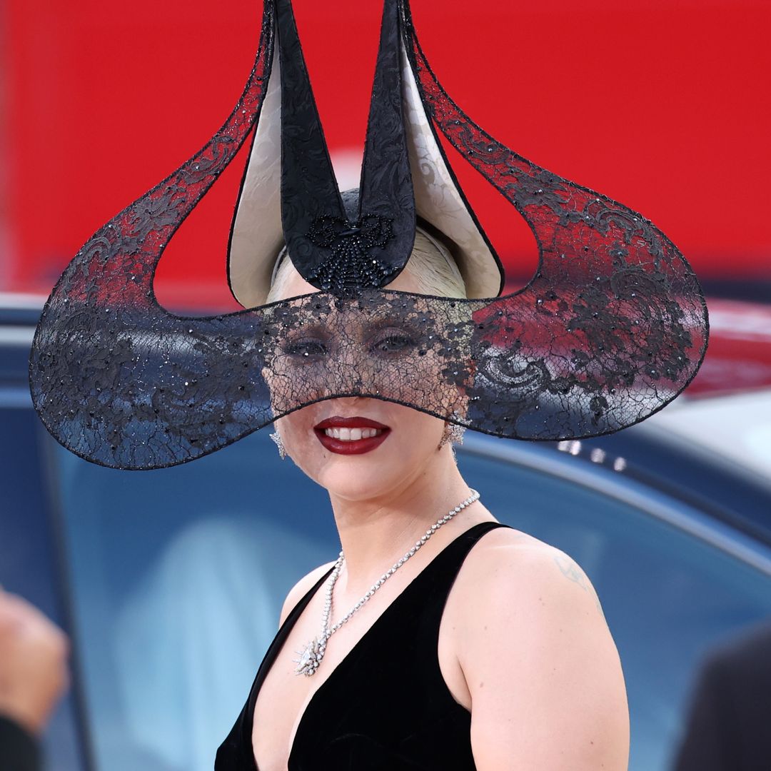 Lady Gaga wears stunning headpiece on the red carpet of 'Joker: Folie à Deux' at the Venice Film Festival