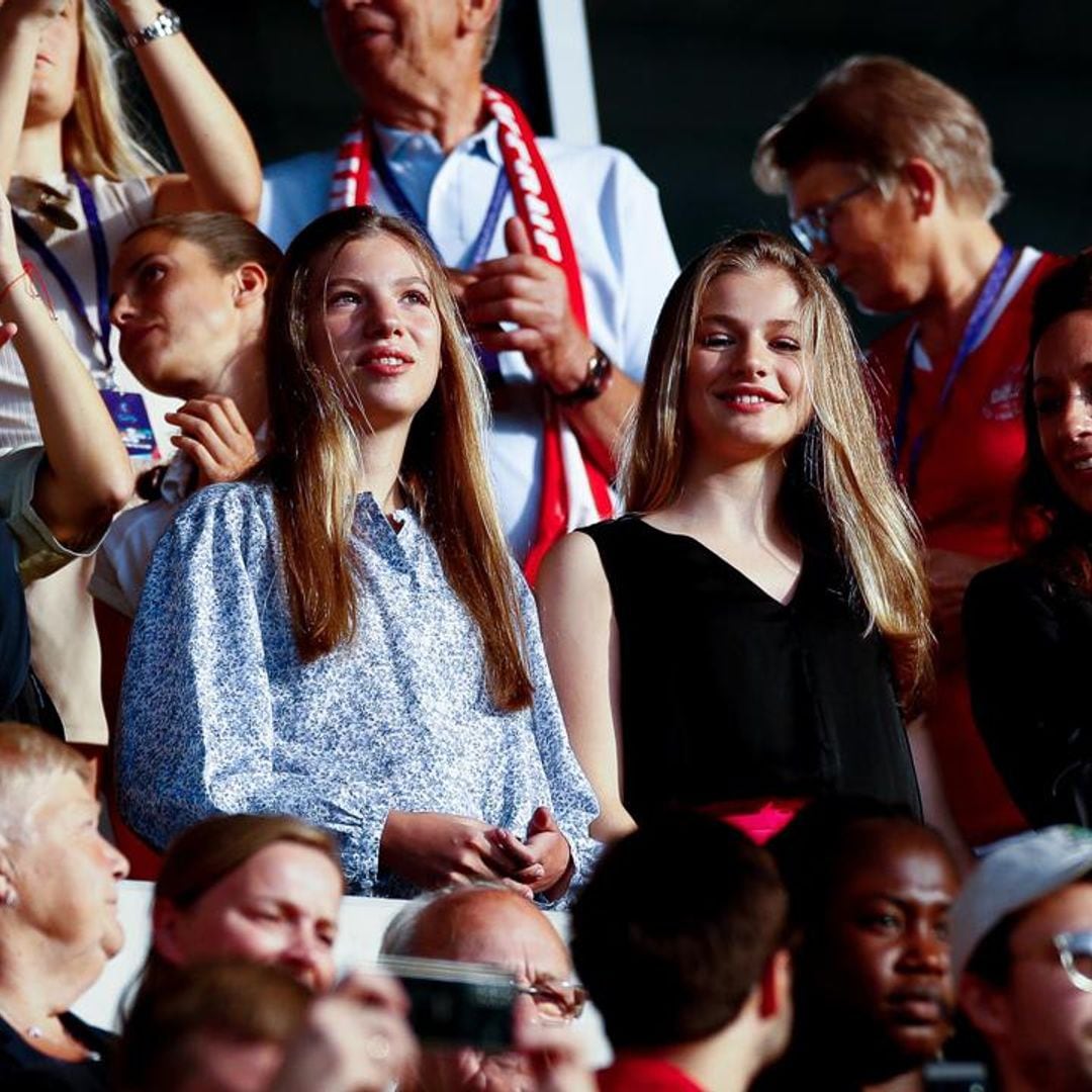 Princess Leonor and Infanta Sofía support Spain in the UEFA Women’s Euro 2022