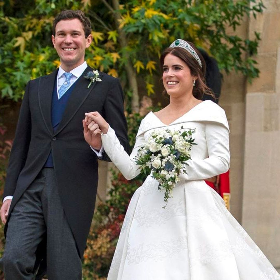 Pregnant Princess Eugenie celebrates wedding anniversary with never-before-seen photos