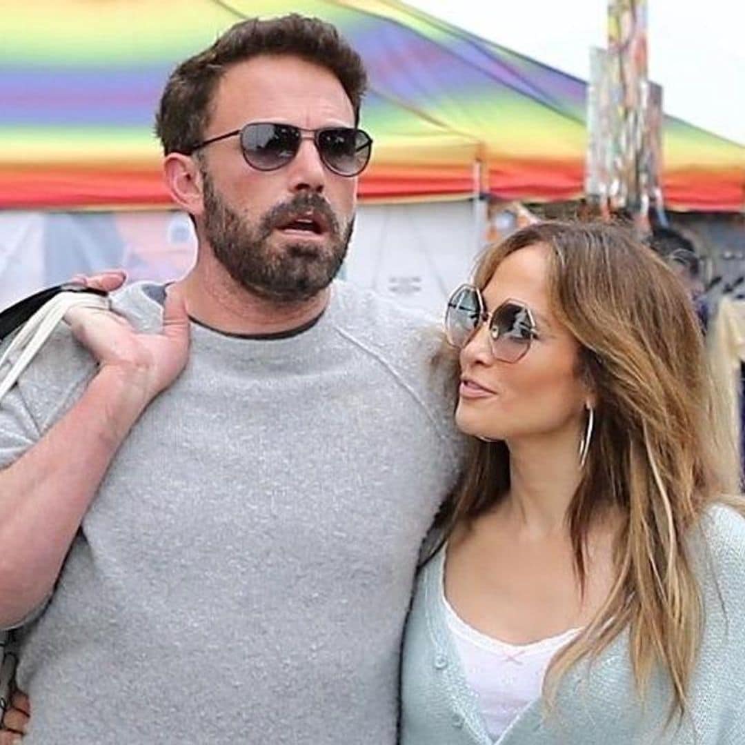 Ben Affleck and Jennifer Lopez cozy up at the flea market with Emme Muñiz