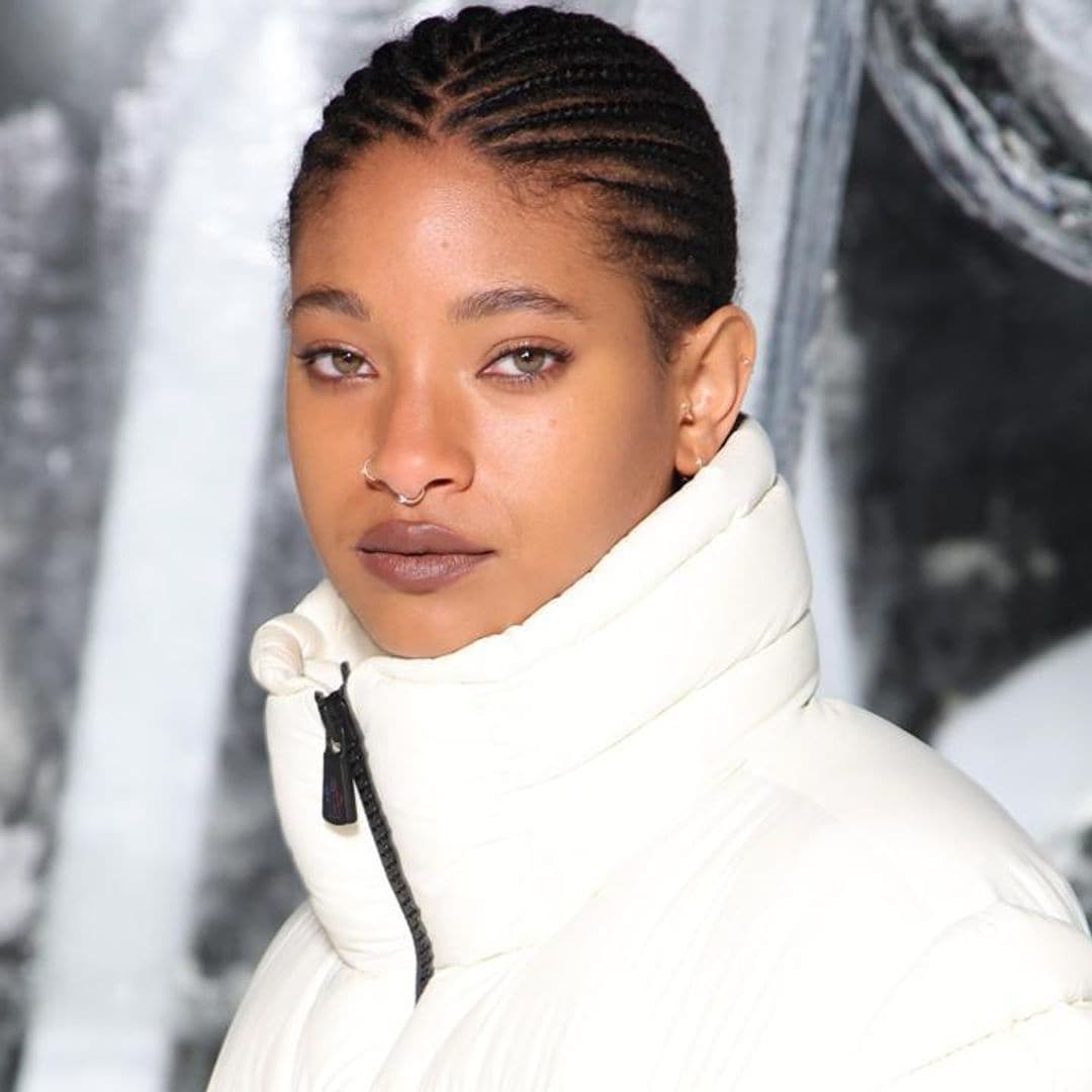 Willow Smith looks cozy in cropped jeans and chunky scarf in Malibu