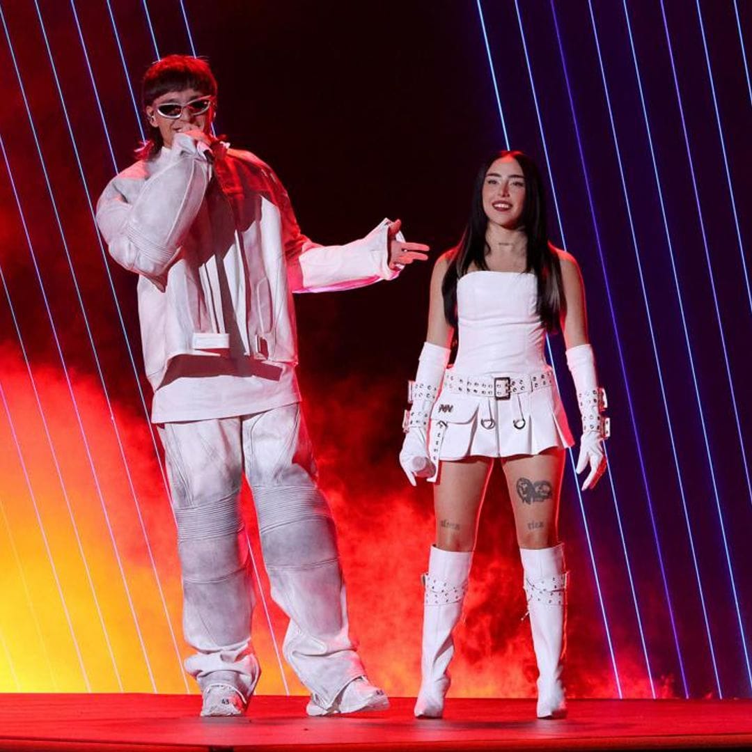 Peso Pluma and Nicki Nicole leave the Billboard Latin Music Awards holding hands