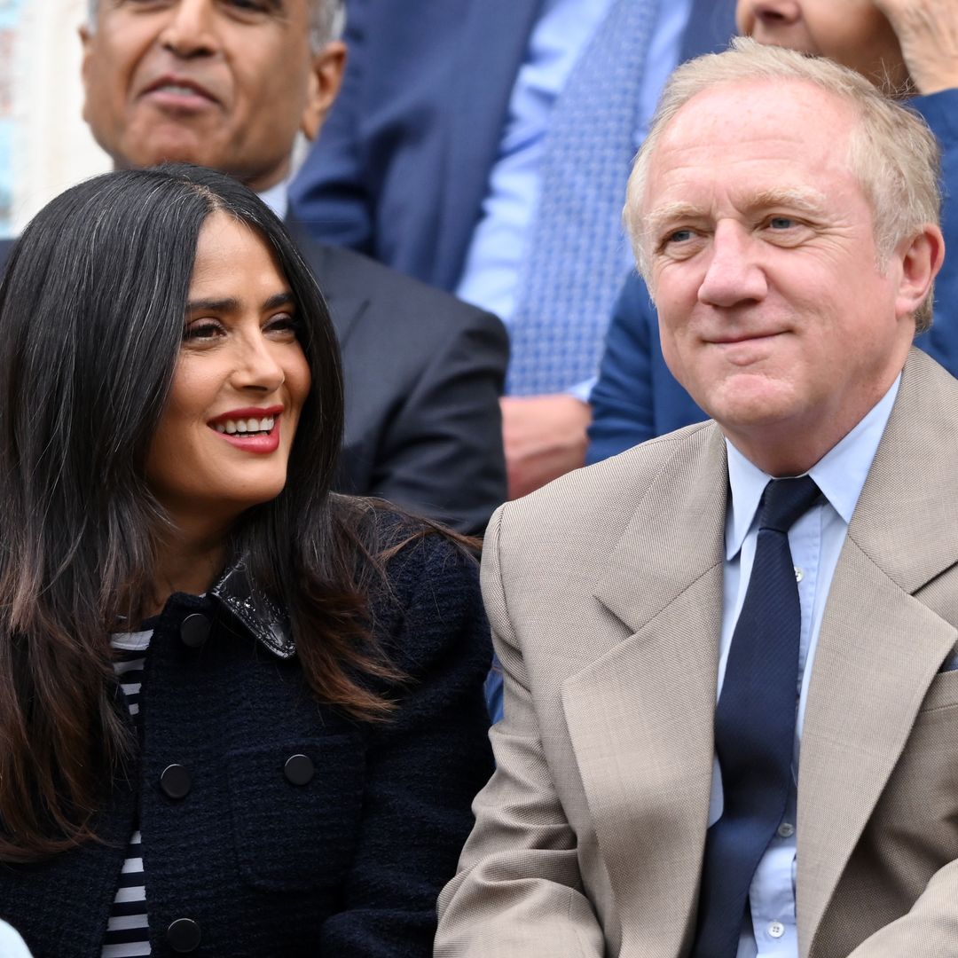 Salma Hayek and François-Henri Pinault take in emotional rollercoaster at Wimbledon