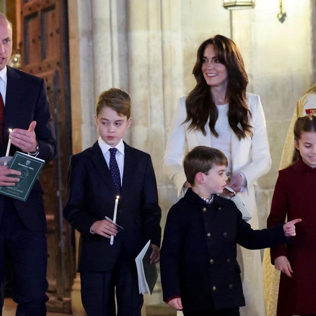 The Wales family coordinates for their 2023 Christmas card photo