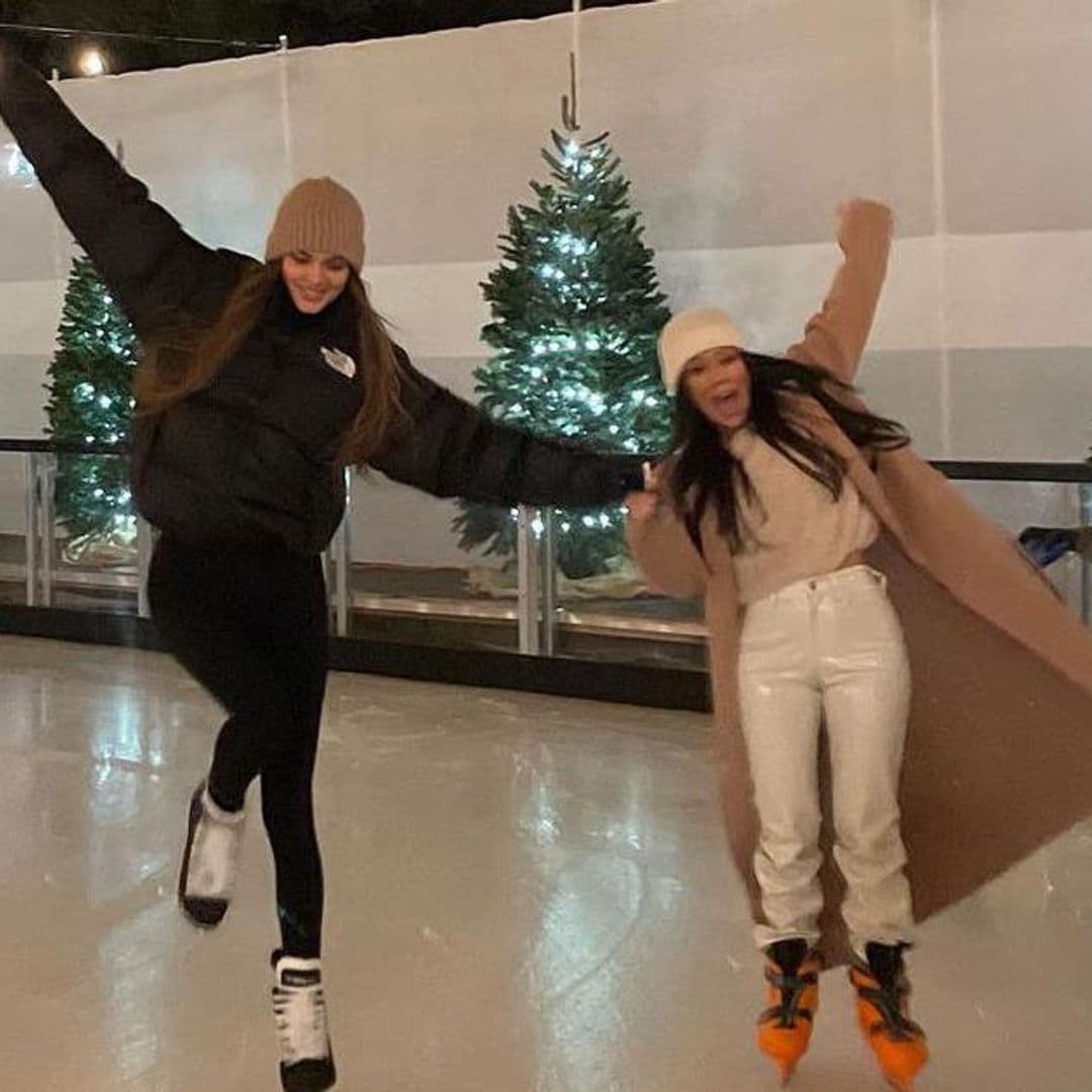 Kendall Jenner saves Kourtney Kardashian while ice skating and more star photos