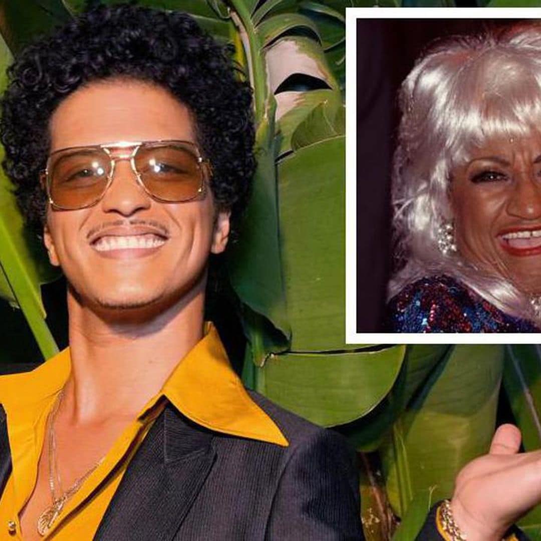 Bruno Mars shows off his conga skills to Celia Cruz and Johnny Pacheco’s ‘Quimbara’