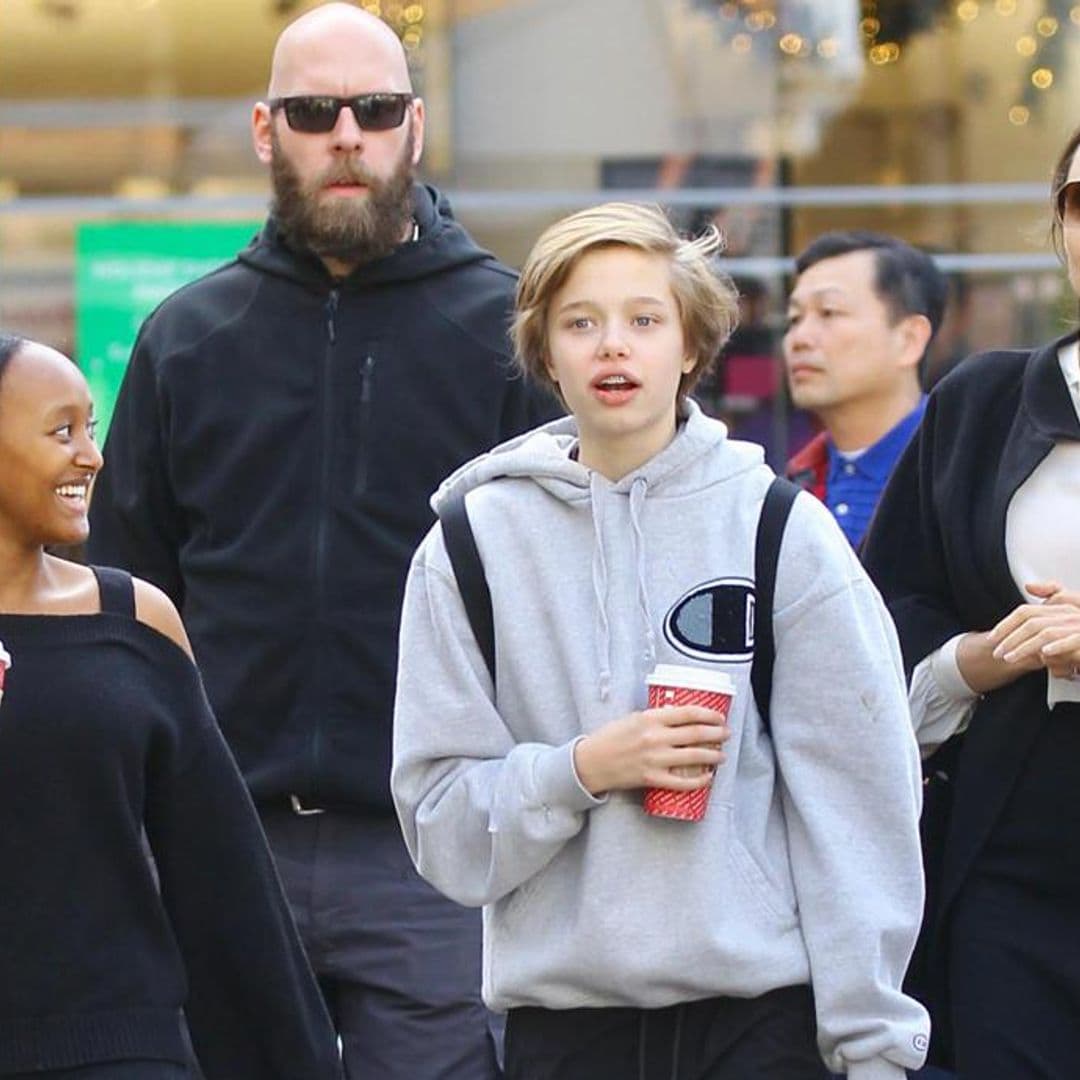 Brad Pitt's daughter Shiloh and sister Zahara go last minute Xmas shopping with mom Angelina